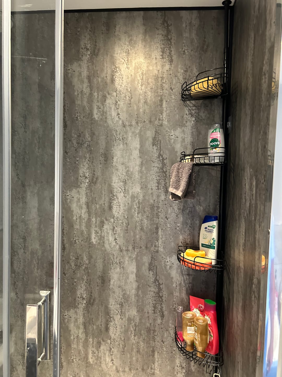 Customer photo review of Premium Black Graphite Matt Shower Wall Panel – 1M x 2.4M
