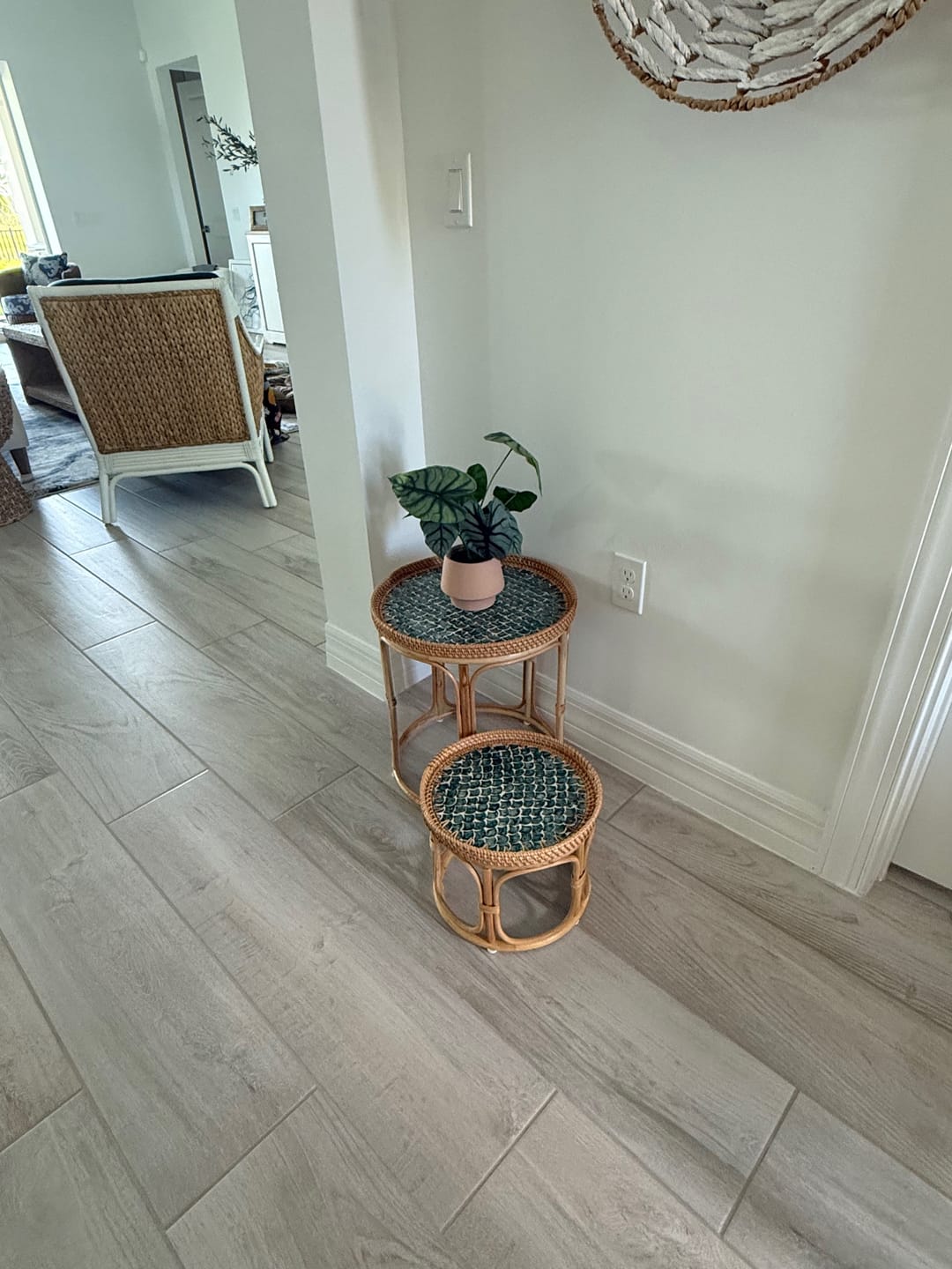 Customer photo review of Sirena Rattan Table Set