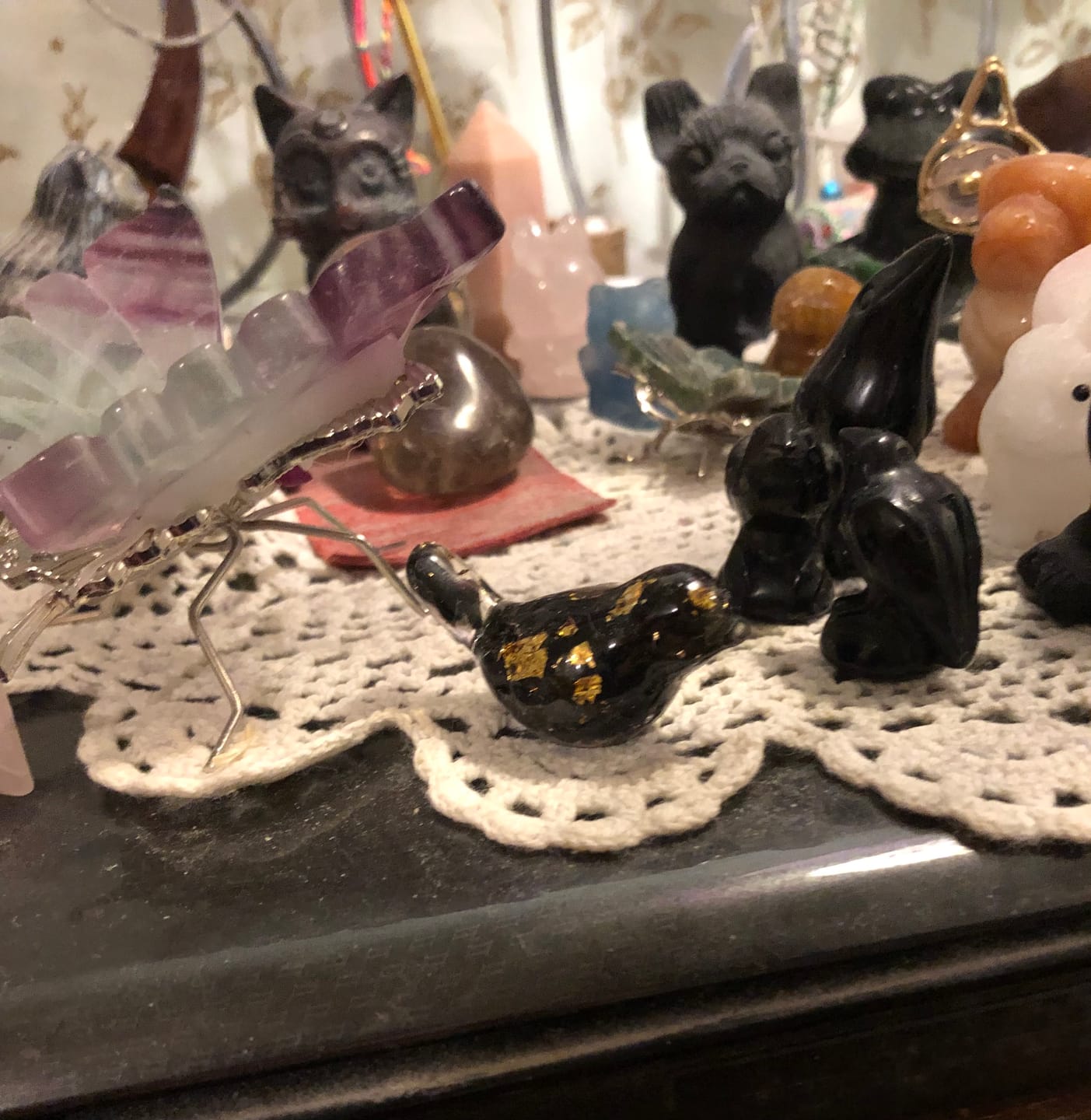 Customer photo review of Olivenorma Natural Crystal Bird Sculpture Gemstone Decoration