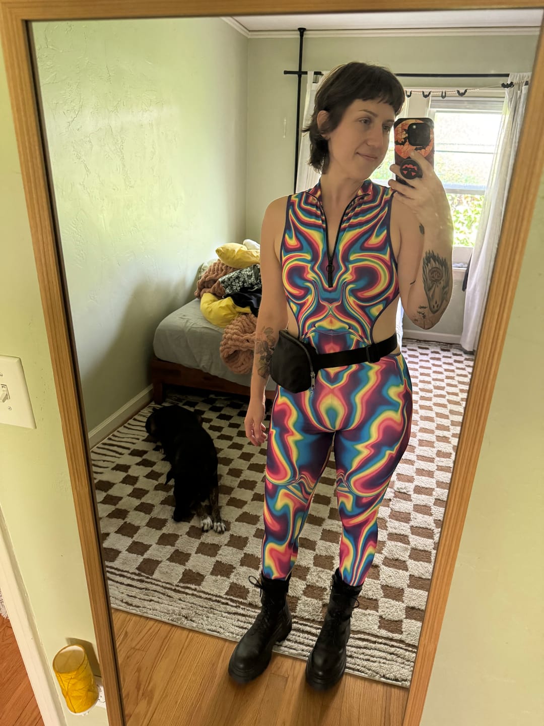 Customer photo review of Electric Feel Cut Out Catsuit