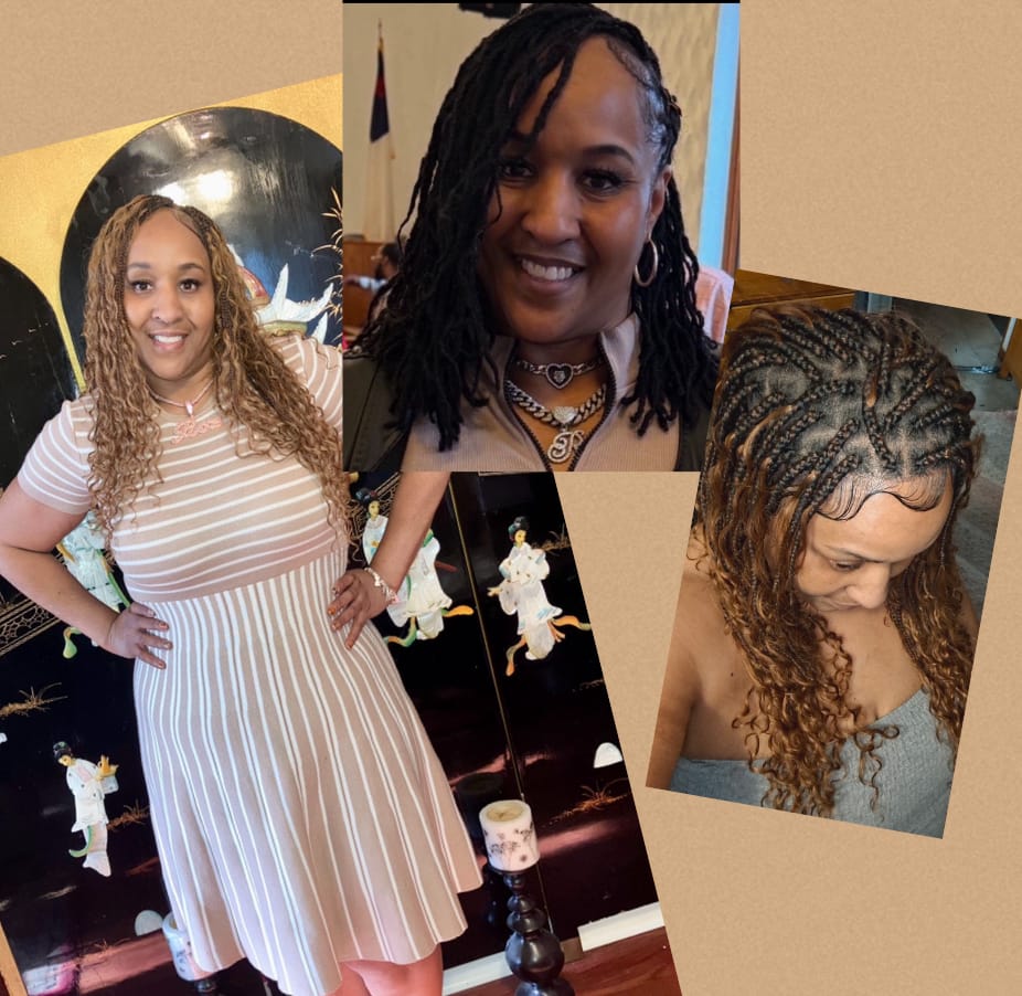 Customer photo review of Coco - Glueless Human Hair Braided Wig Pre Cut HD Full Elastic Lace Free Part Ready-To-Go (Lace Not Hand Tied)