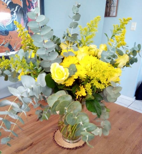 Customer photo review of Sunkissed Yellow Bouquet