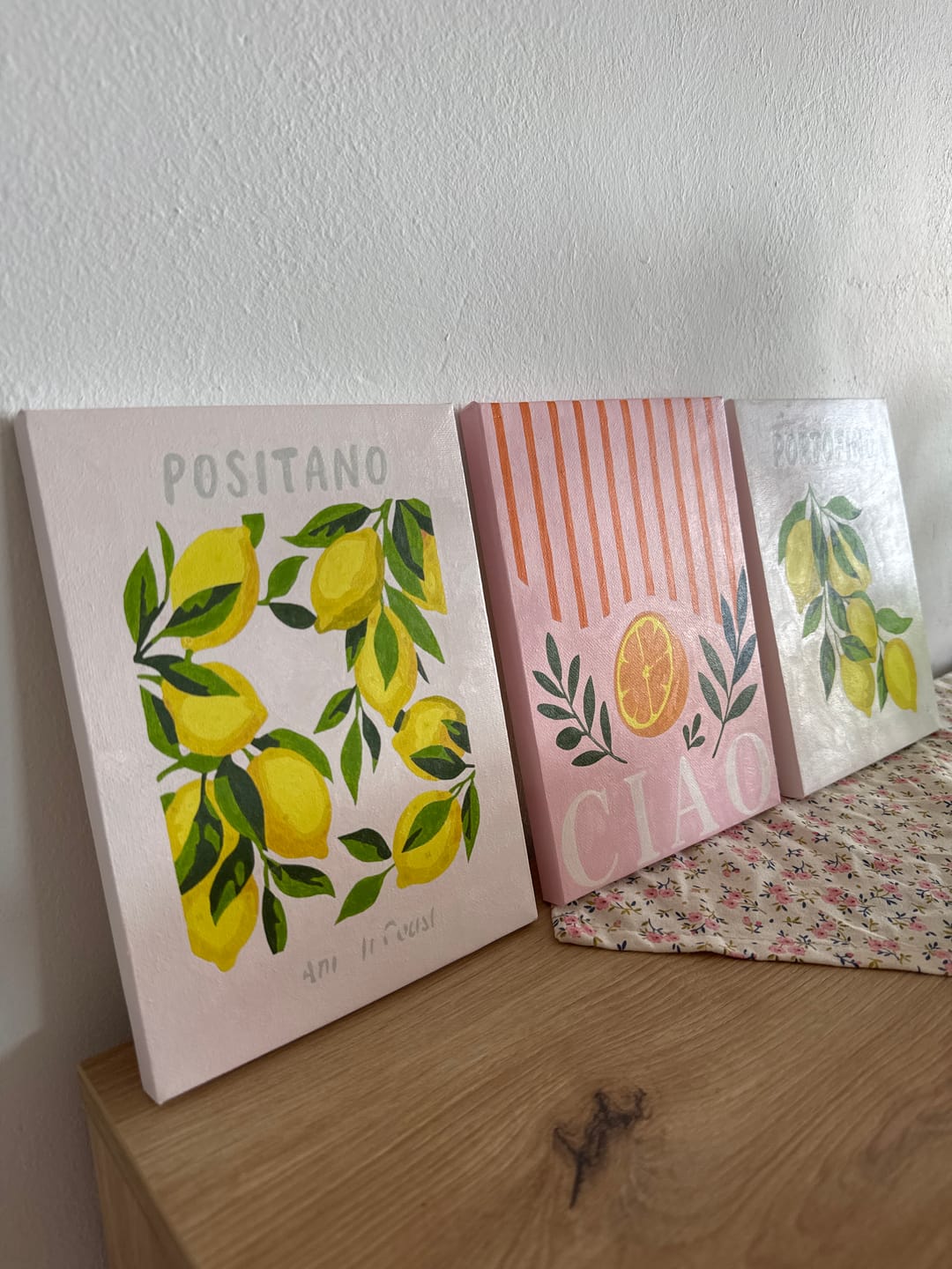 Customer photo review of Malen nach Zahlen – 6 Mini-Gemälde | Italienisches Obst- und Getränke-Set