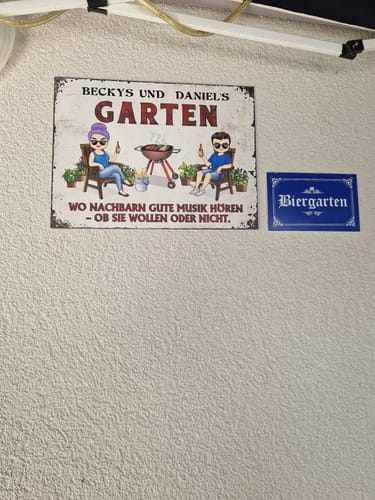 Customer photo review of Mein Grillplatz - Personalisiertes Gartenschild