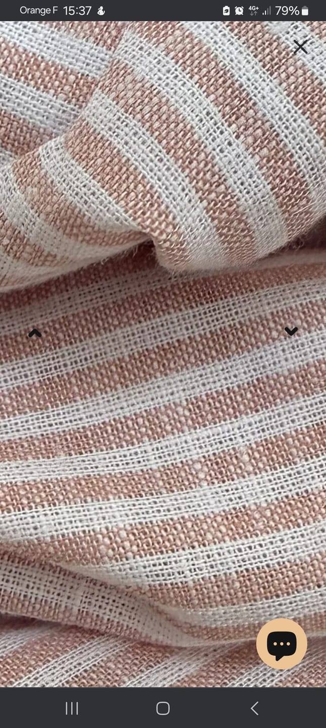 Customer photo review of Robe Ivy - lin/coton rayé écureuil