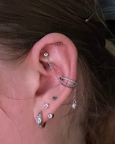 Customer photo review of Roxi U hoop silver