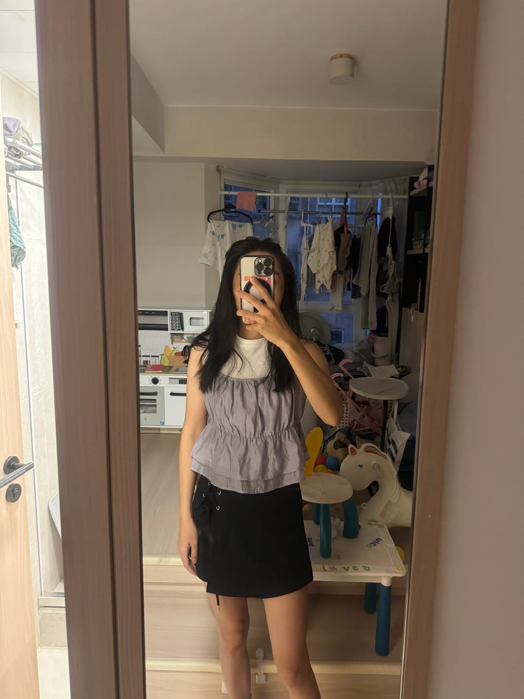 Customer photo review of Double Layer Sheer Cami Top