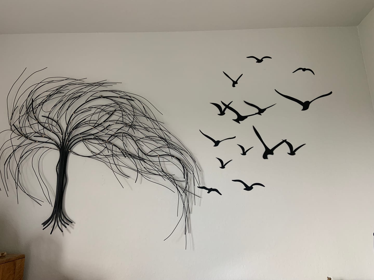 Customer photo review of Flying Birds Metal Wall Art
