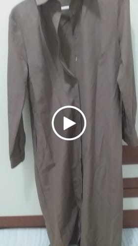 Customer video review of Kendinden Çizgili Pamuk Gömlek Çikolata Kahve