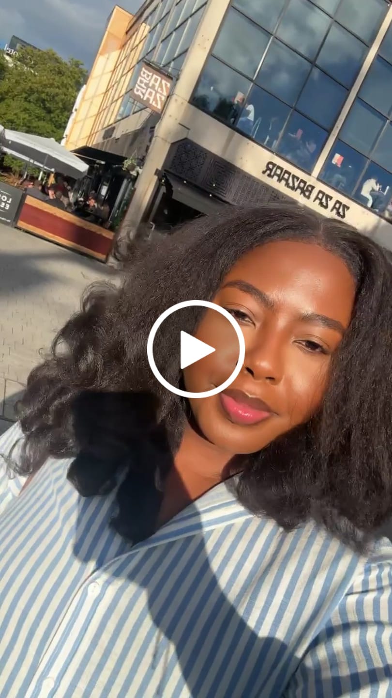 Customer video review of Sensationnel Curls Kinks Textured Lace Kinky Edges Glueless HD Lace Front Wig - Y-PART KINKY ROLLER SET 16"