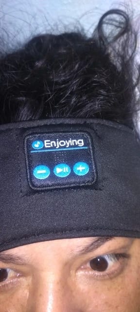Customer photo review of Sleep Headphones Bluetooth Sports Headband Headphones with HD Stereo
