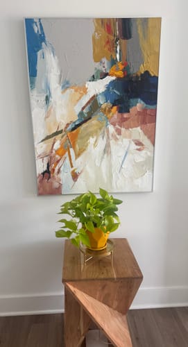 Customer photo review of Colorful Abstract Textured Painting Canvas #AT093