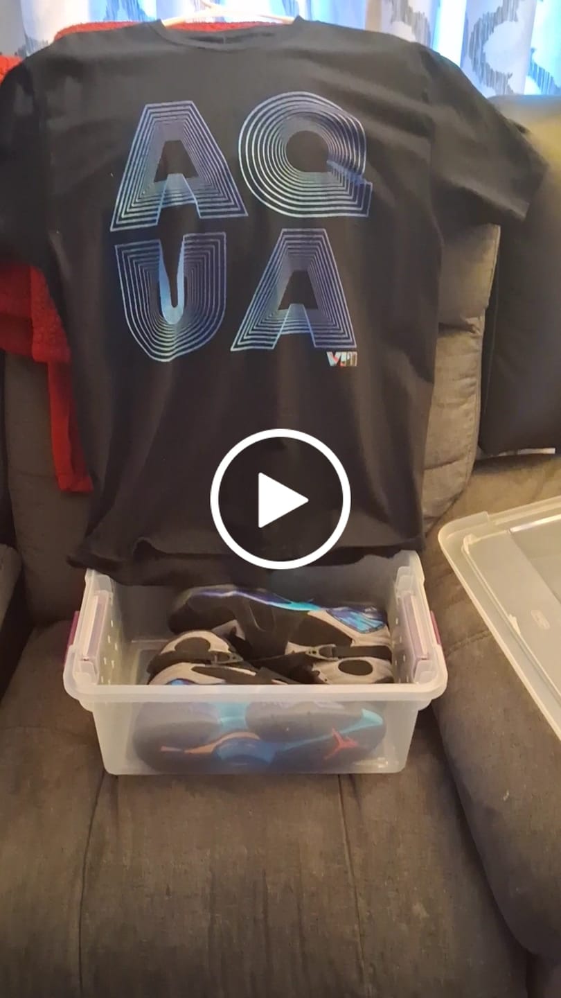 Customer video review of AQUA 3D T-Shirt Matching Jordan 8 Aqua