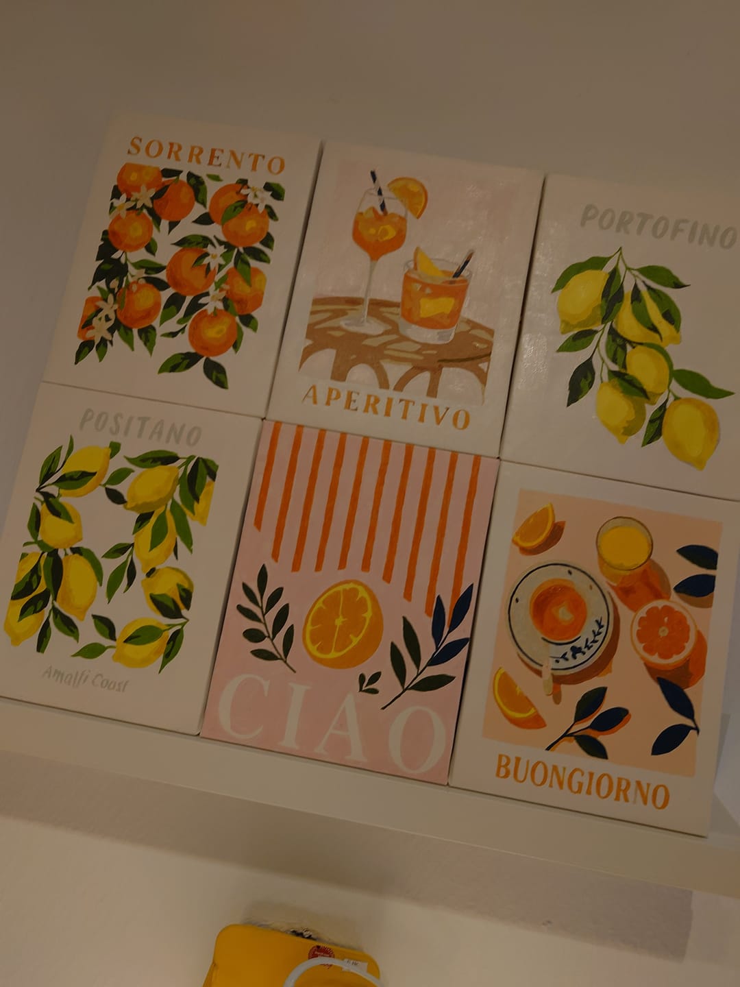Customer photo review of Malen nach Zahlen – 6 Mini-Gemälde | Italienisches Obst- und Getränke-Set