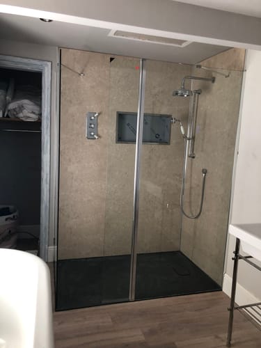 Customer photo review of Nuie Victorian Thermostatic Concealed shower Valve with Fixed Shower Head , Arm & Slide Rail Kit - Chrome