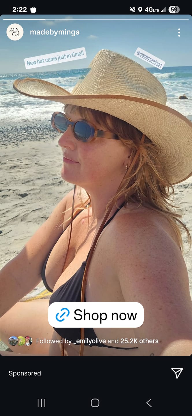 Emily M. wearing the El Paseo Straw Cowboy Hat
