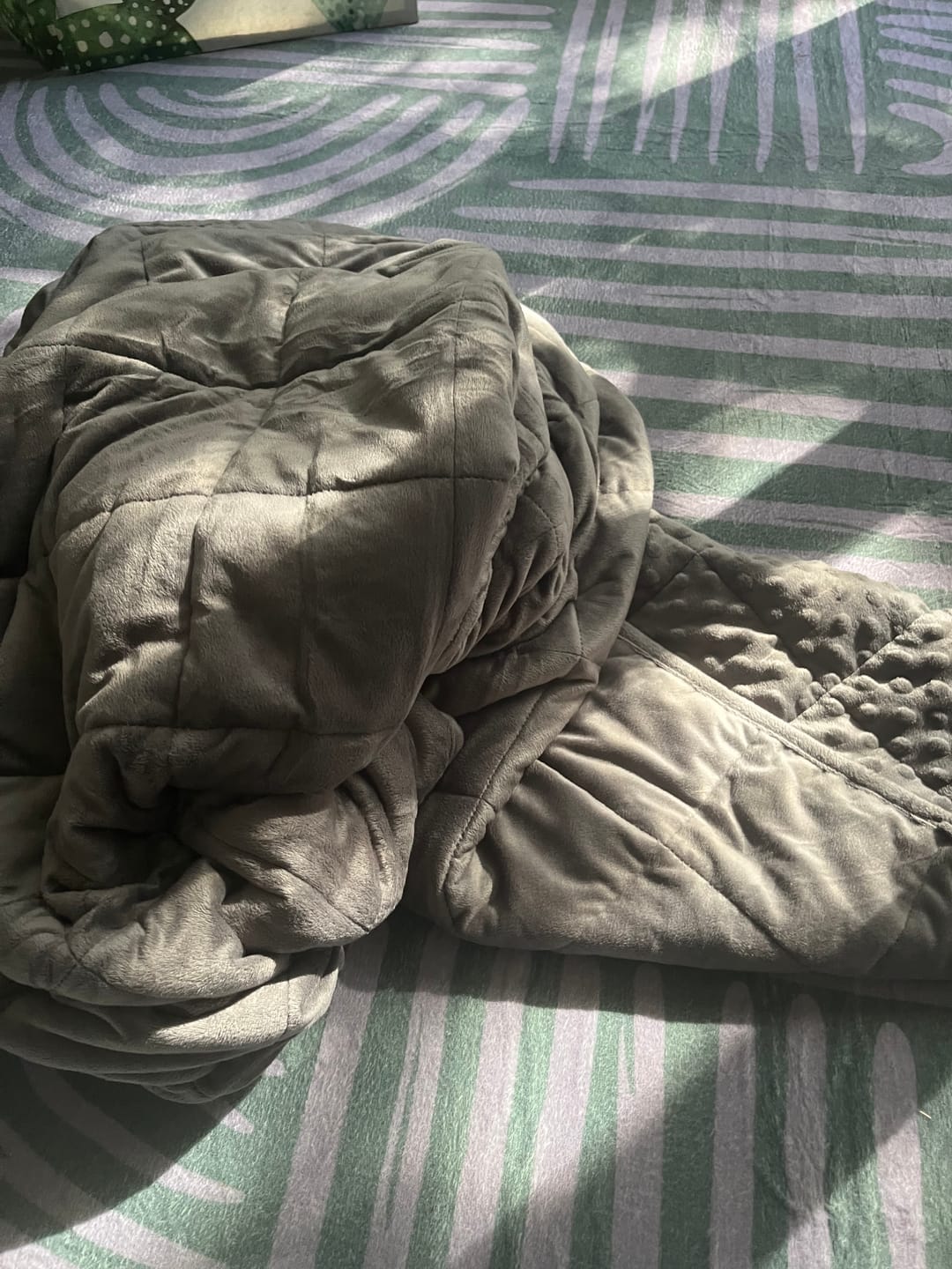 Customer photo review of Weighted Throw