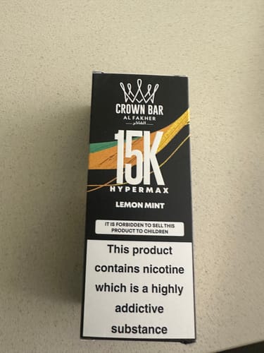 Customer photo review of Al Fakher Crown Bar HyperMax 15K - Pod Vape Rechargeable - 0.6% nicotine