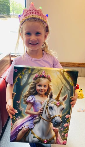 Customer photo review of The Lavender Unicorn Princess