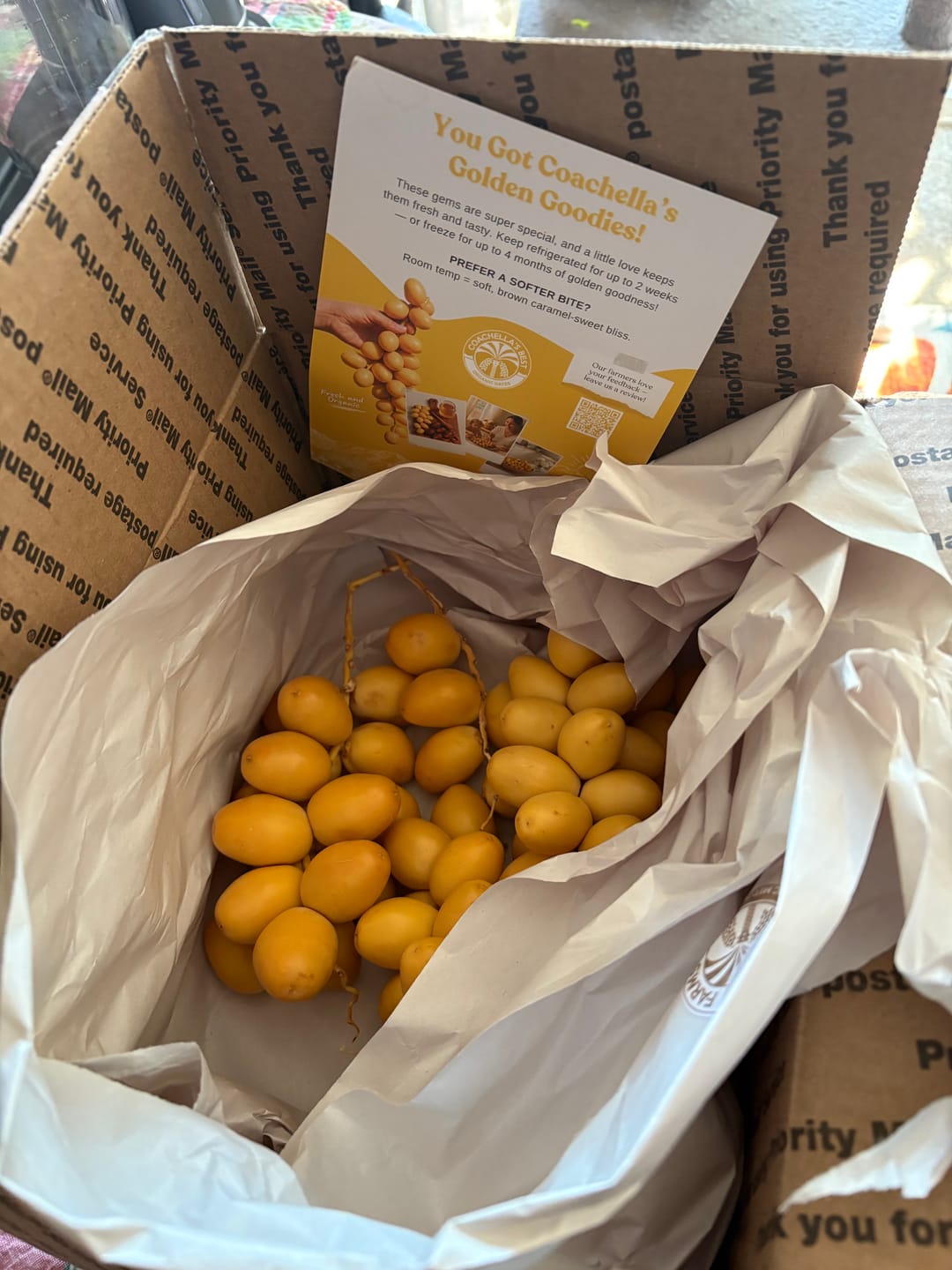 Customer photo review of Organic Yellow Barhi Dates (Khalal Barhi Dates)
