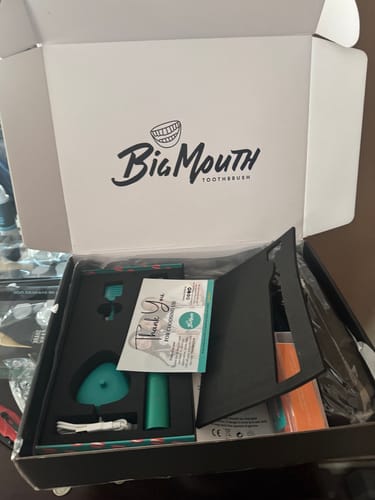 Customer photo review of Big Mouth Sonic Toothbrush Trio Kit