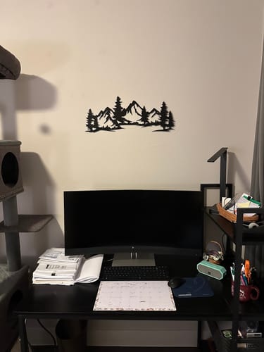 Customer photo review of Evergreen Peaks Wall Art