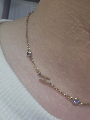 尋美 塩. review of 誕生石💎サイドイニシャルネックレス image 1 out of 1