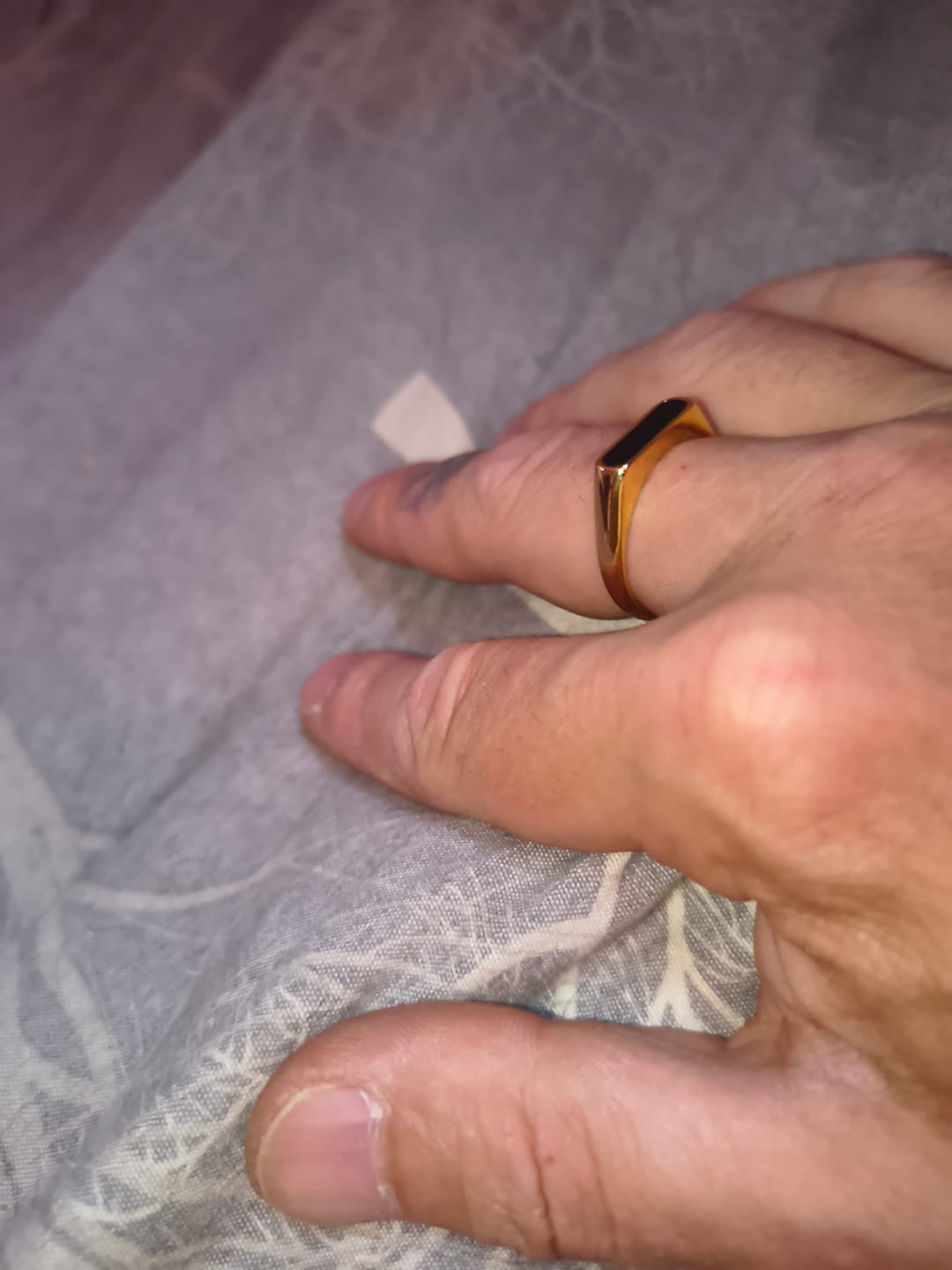 Customer photo review of Slick Signet Ring (Gold)