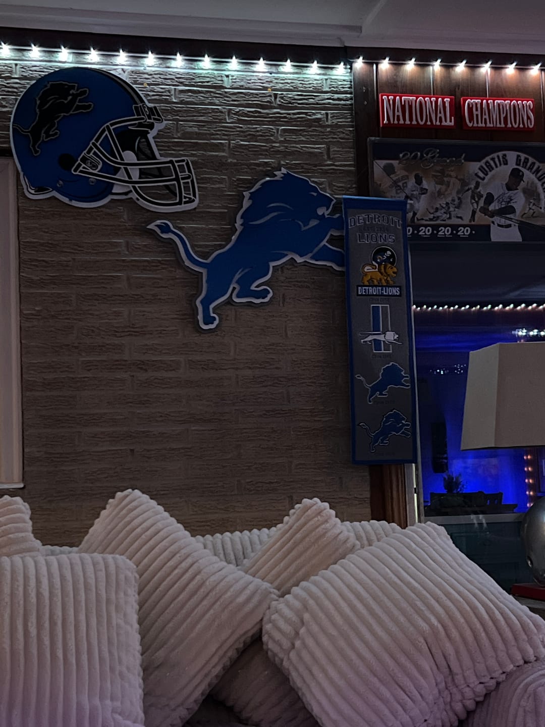 Customer photo review of Detroit Lions 3D Vintage Metal Wall Art