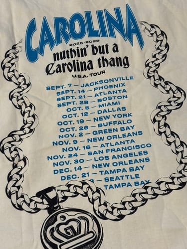 Customer photo review of *Limited Edition* Glory Days Apparel - Nuthin' But A Carolina Thang Tour Oversized T-Shirt