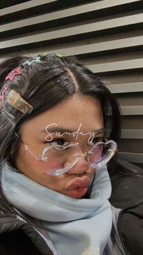 Customer photo review of Lovie Eyeglasses