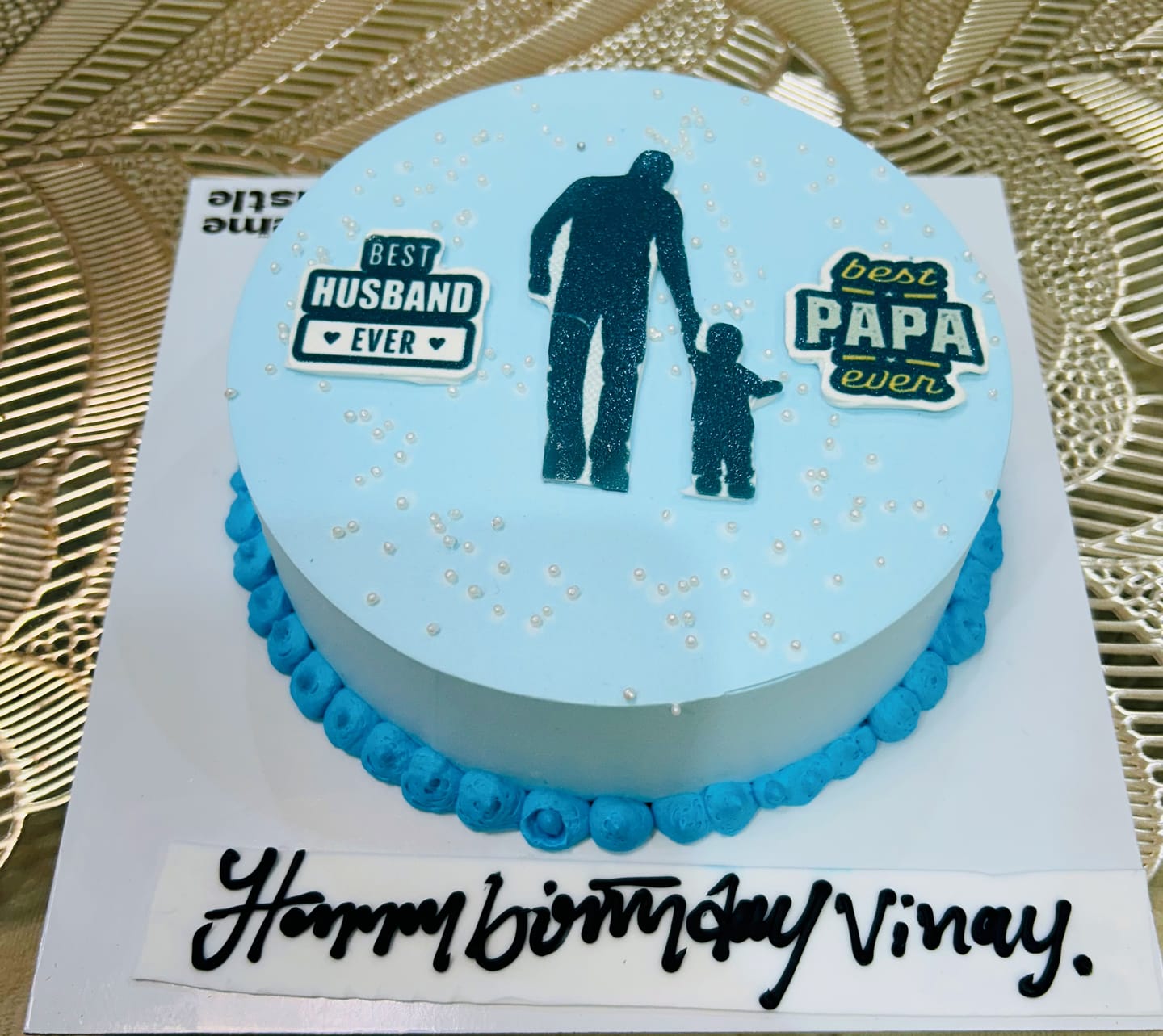 Customer photo review of Husband Father Chocolate Cake