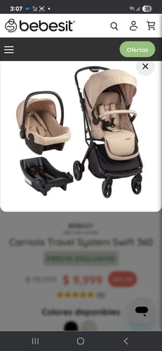 Customer photo review of Carriola Travel System Swift 360