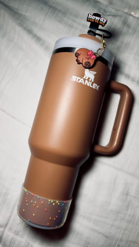 Customer photo review of CLEAR CONFETTI Tumbler Boot -fits 20-40oz