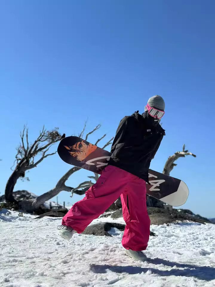 Customer photo review of Baggy Loose Fit Cargo Snowboard Pants - Unisex | Gsou Snow