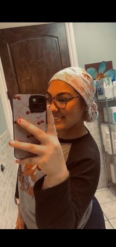 Customer photo review of DuoStyle Scrub Hat - Bows