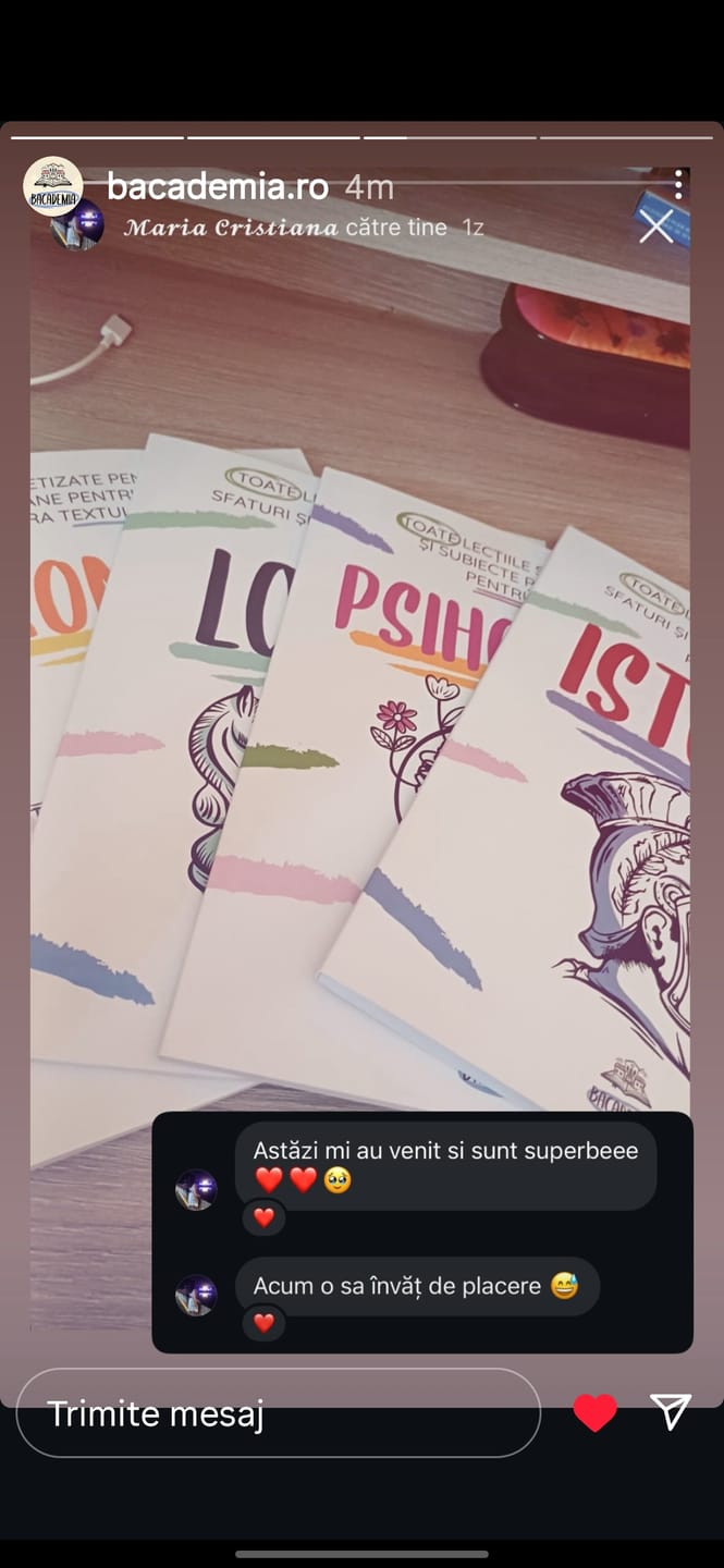 Customer photo review of Carte Psihologie Bacalaureat Bacademia