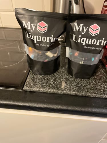 Customer photo review of Spanish Cream Rock (New Variety) - soft liquorice with a colourful very sweet fruity fondant centre