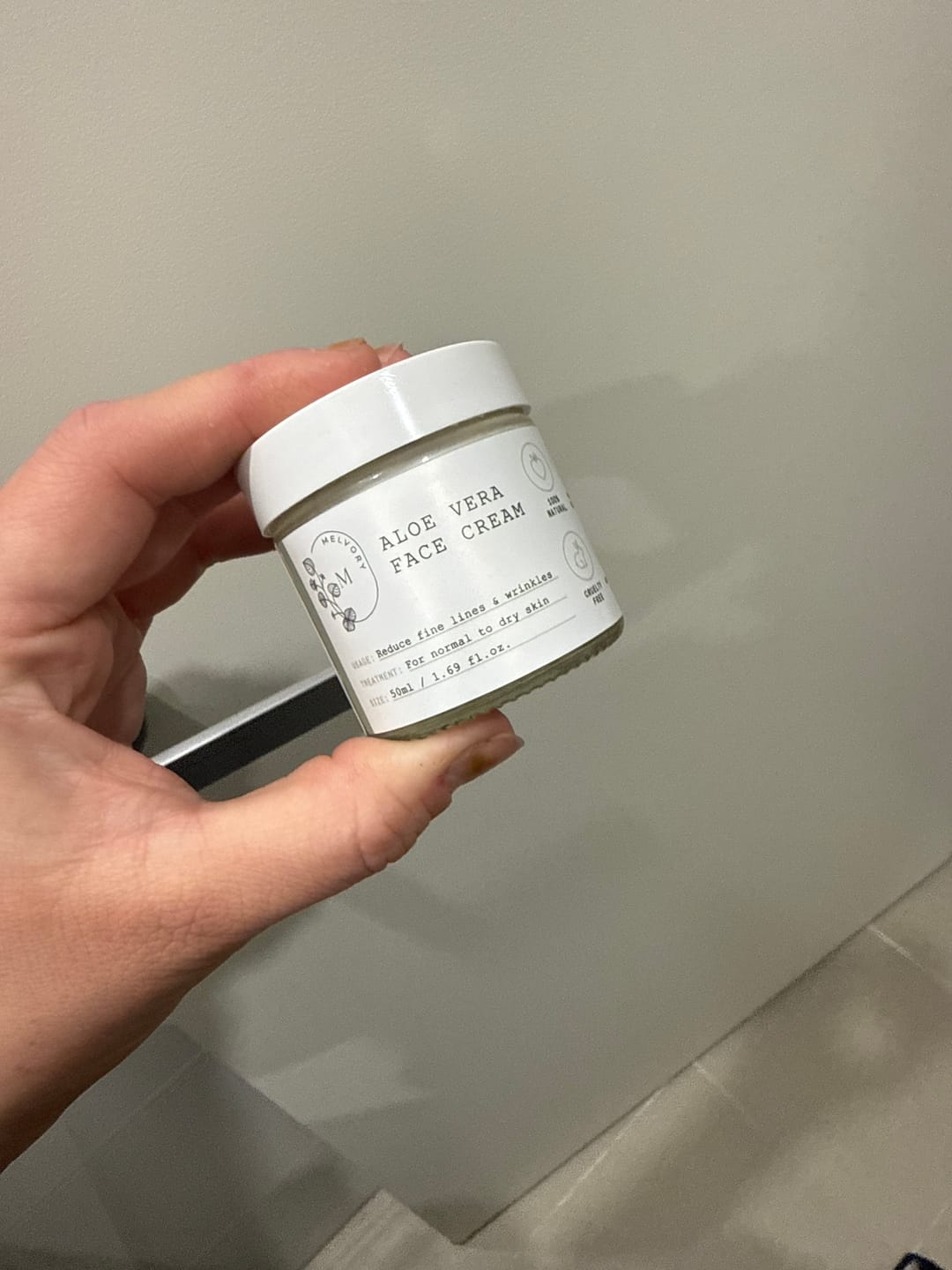 Customer photo review of Aloe Vera Face Cream