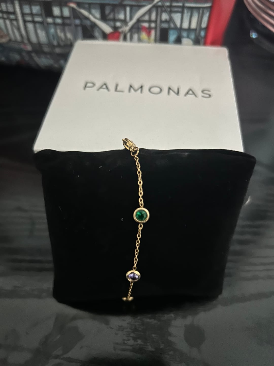 Customer photo review of Multi Crystal Charm Bracelet
