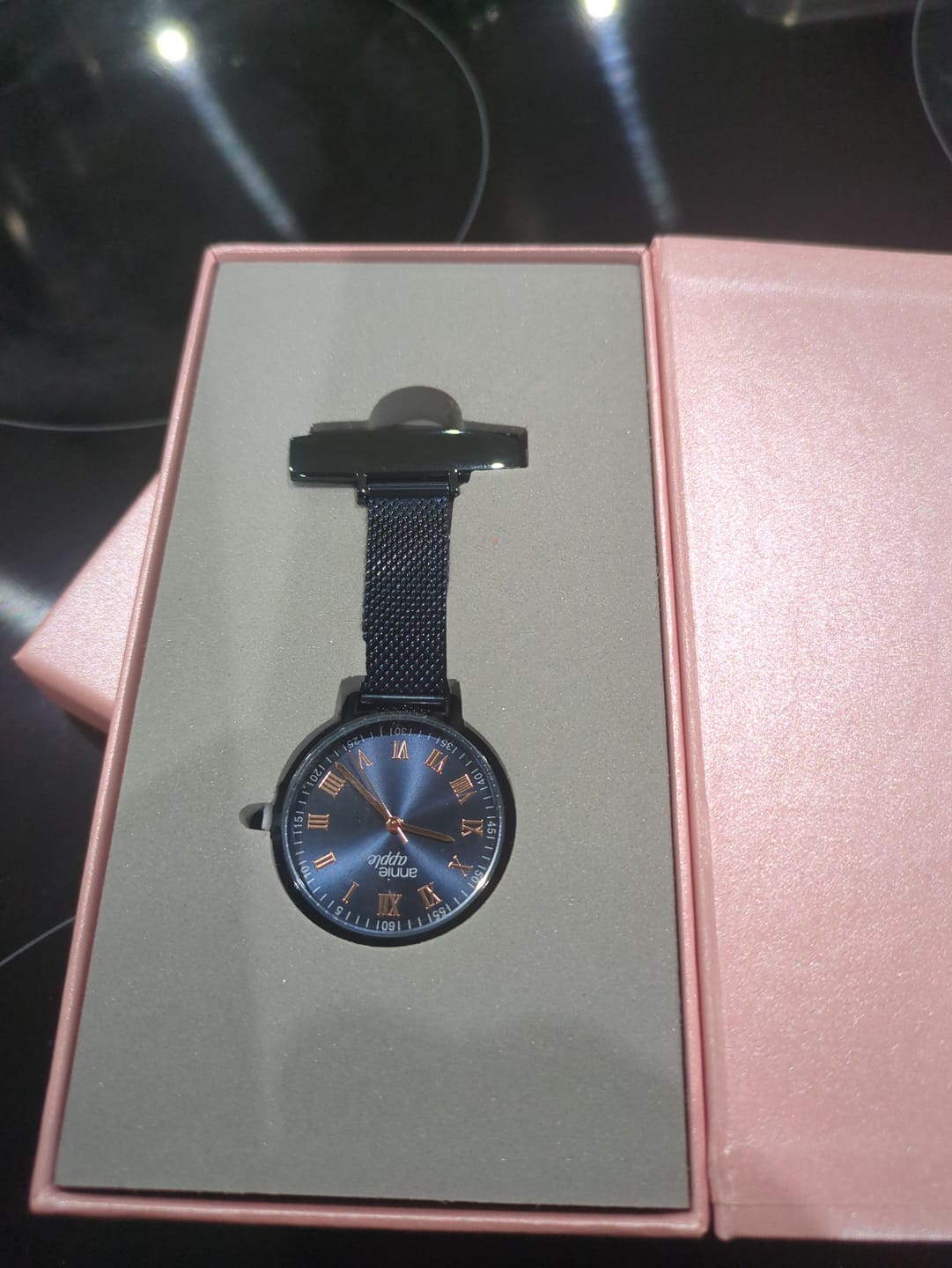 Customer photo review of Meraki Rose Gold/Blue Mesh Fob 35