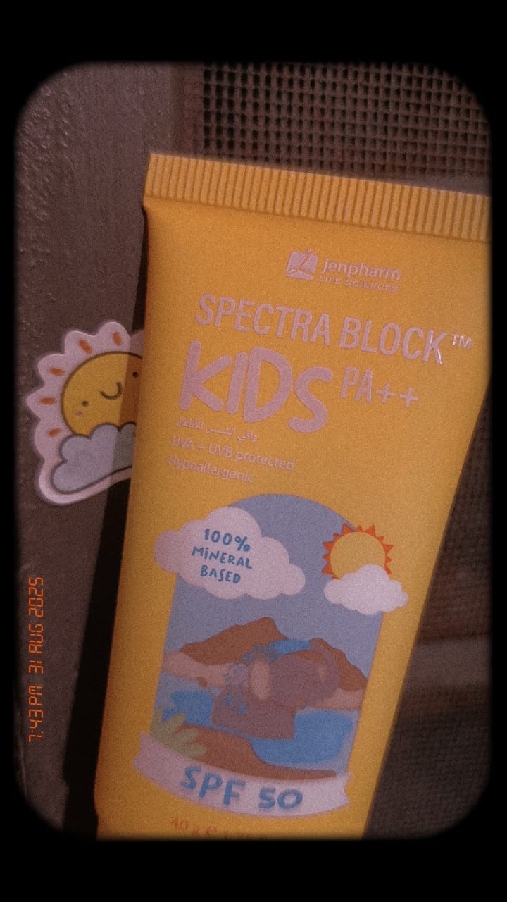 Customer photo review of Spectra Block Kids Spf50