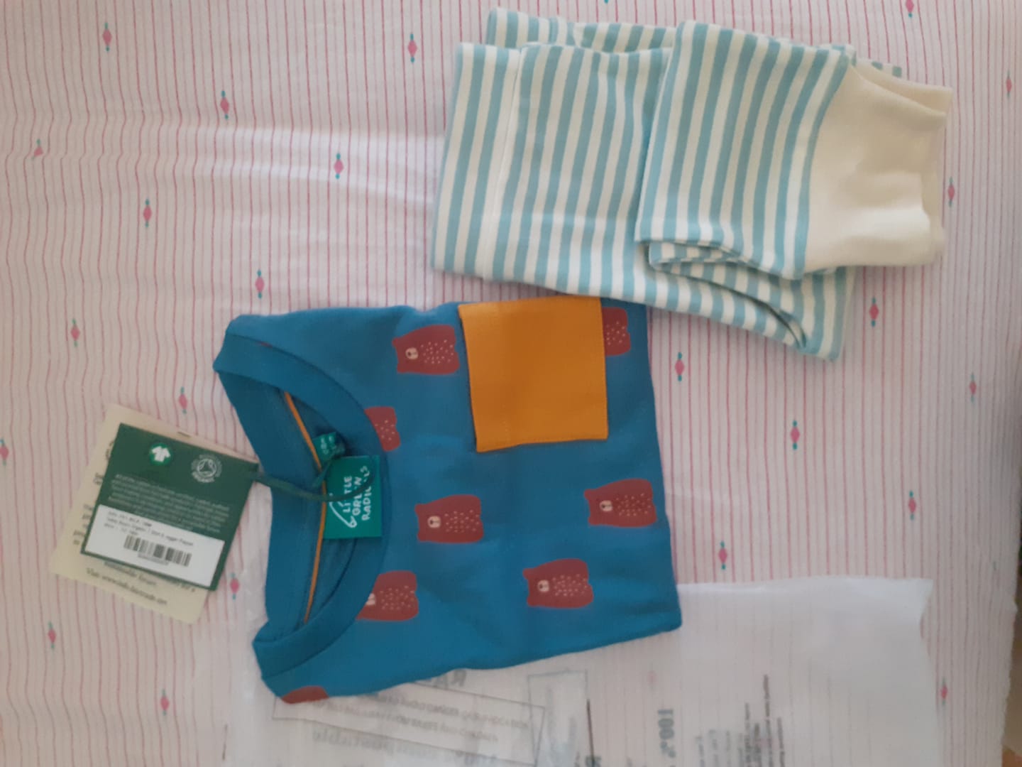 Customer photo review of Teddy Bears Organic T Shirt & Jogger Playset
