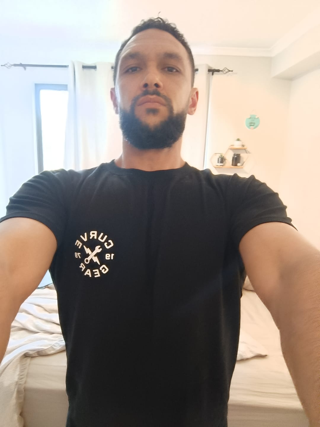 Customer photo review of Horsepower T-Shirt Light Blue