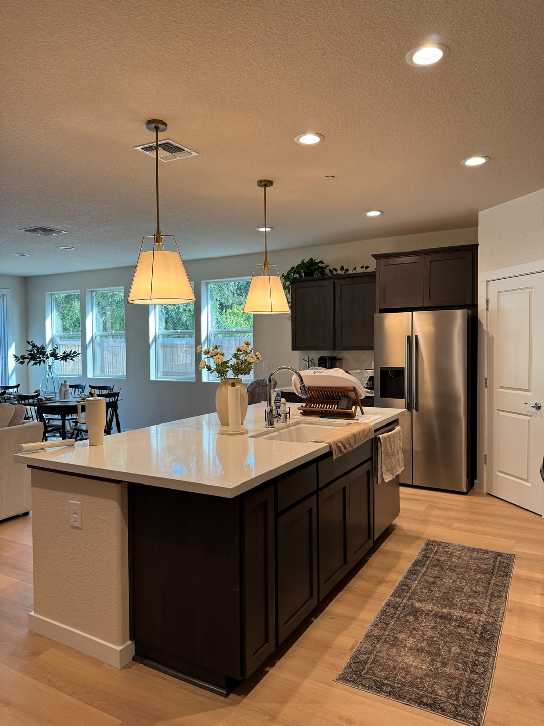 Customer photo review of Modern Fabric Conical Drum Cage Pendant Light