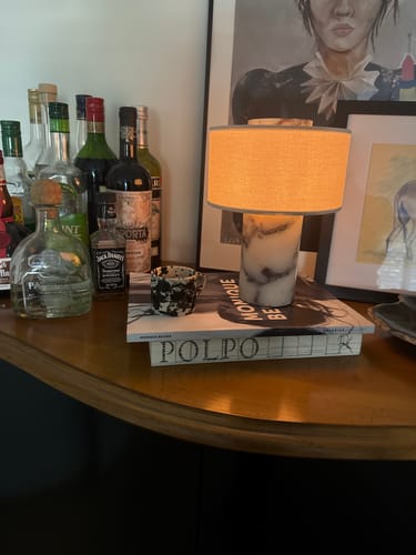 Rosalie K. review of Auríe Portable Lamp | Calacatta Viola Marble & Linen image 1 out of 1