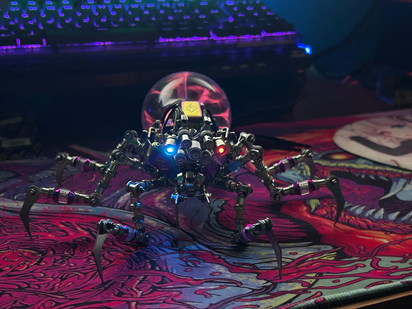 Customer photo review of Cyberpunk Plasma Ball Spider