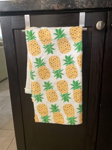 Customer photo review of Trump is the Worst Pineapple Hand Towel