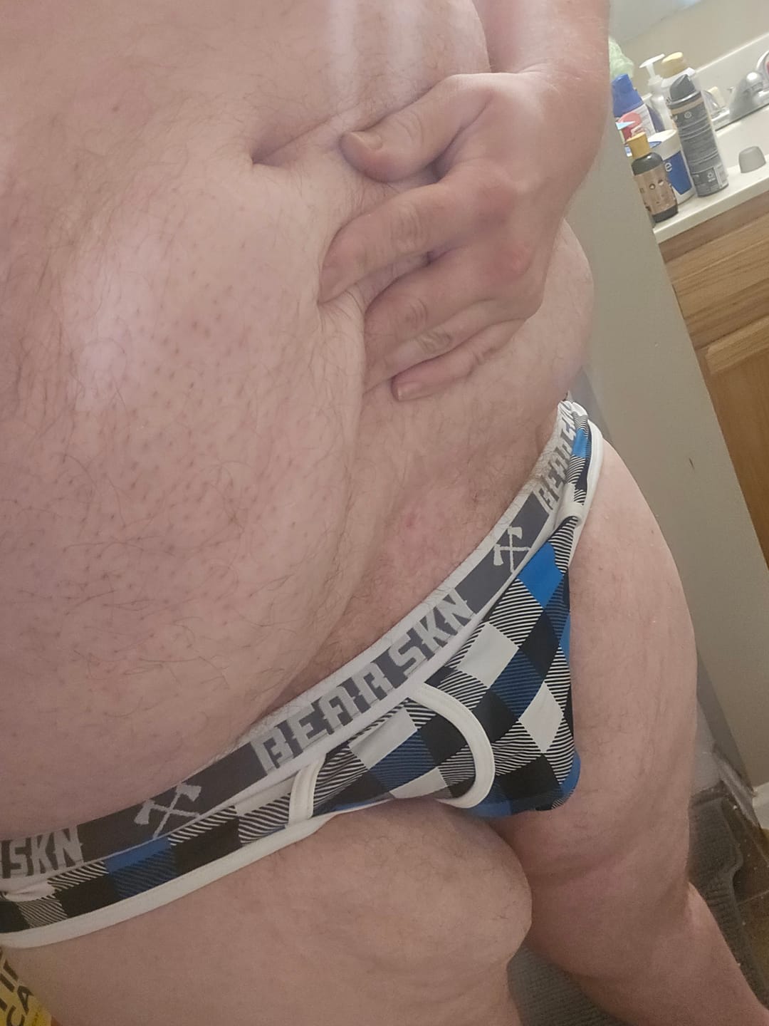 Customer photo review of Bear Skn Jockstrap - Ice Blue Backwoods