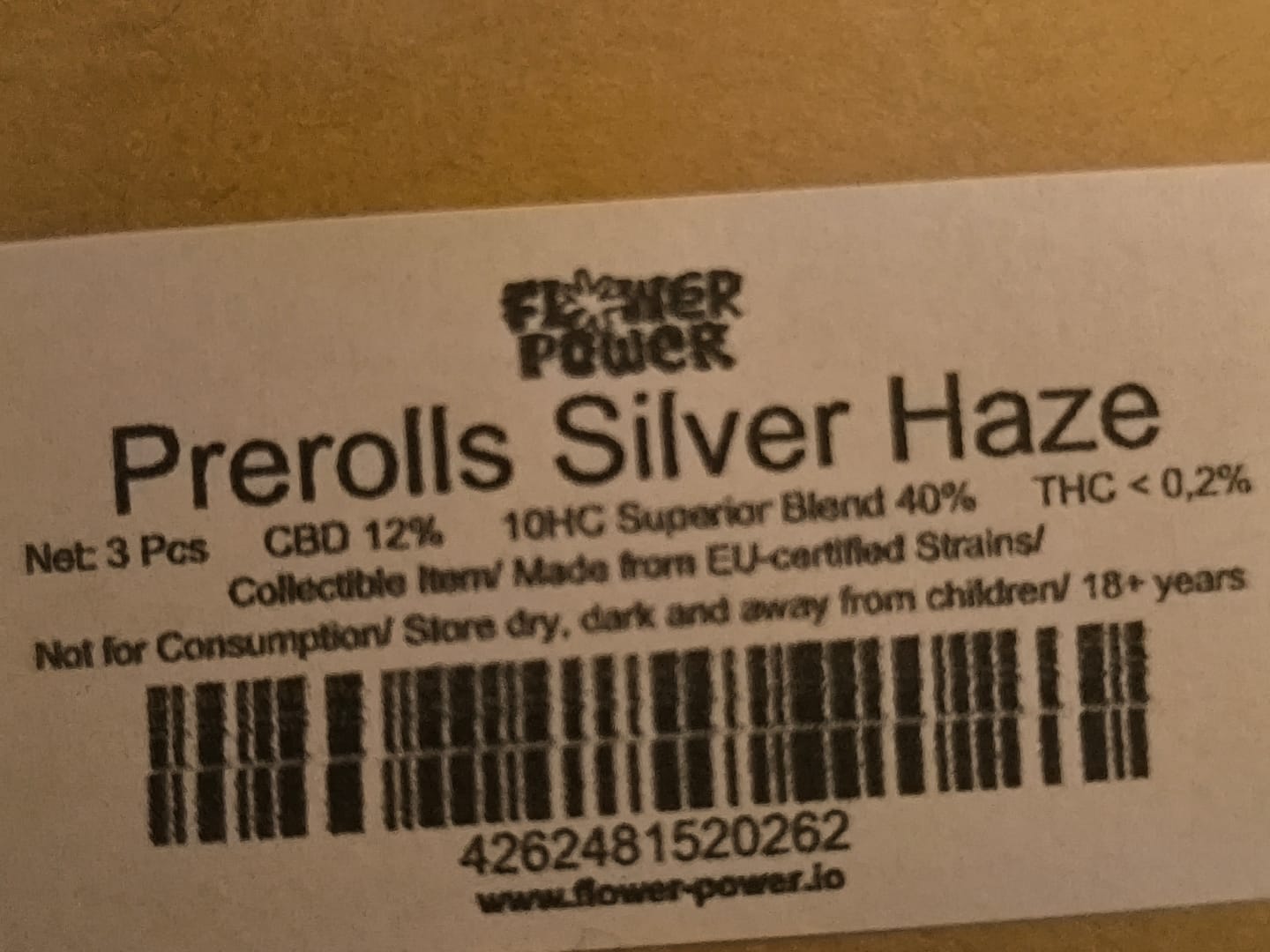 Customer photo review of 🪙 Super Silver Haze 10HC Prerolls - POWER LVL: 4/5